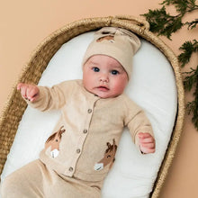 Load image into Gallery viewer, Horse Jacquard Sweater Knit Baby Cardigan (Organic Cotton)
