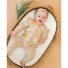 Load image into Gallery viewer, Chicken Little Embroidered Sweater Baby Cardigan (Organic)

