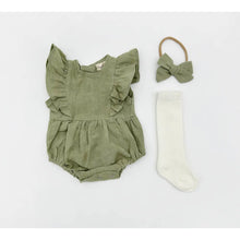 Load image into Gallery viewer, Gabriella Sleeveless Romper 3pc Set
