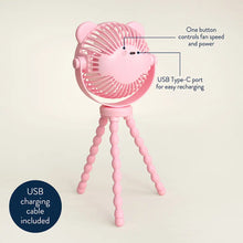 Load image into Gallery viewer, Itzy Breeze 3-Speed Stroller Fan™ (Pink)
