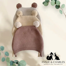 Load image into Gallery viewer, Annie &amp; Charles® baby tie hat (Beige)
