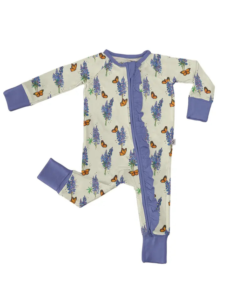 Texas Bluebonnets - Zip Convertible Pajamas