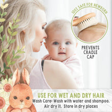 Load image into Gallery viewer, KeaBabies Baby Round Hair Brush and Com Set
