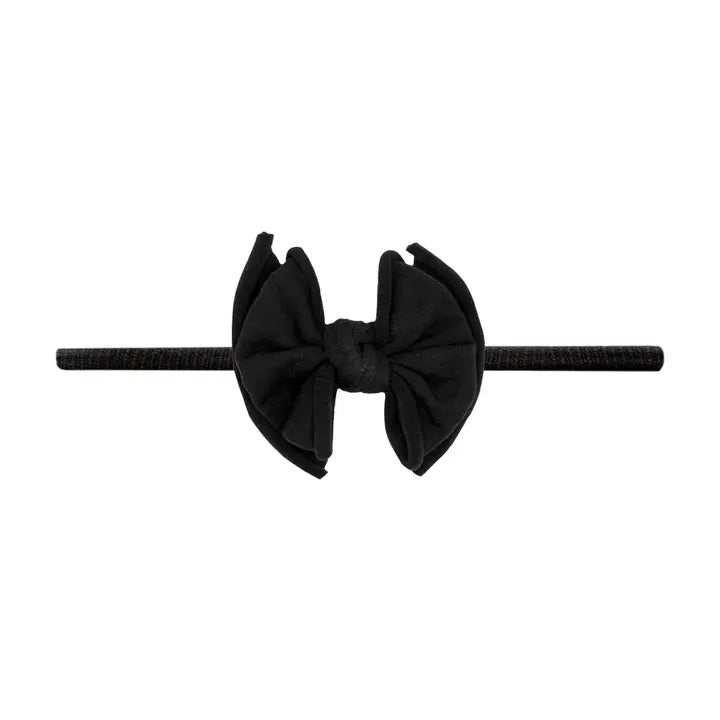 Baby Bling® Baby FAB® Skinny soft nylon bow headband (Black)