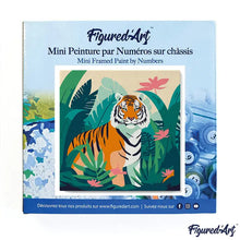 Load image into Gallery viewer, Mini Paint by numbers framed - Tropical Bengal Tiger
