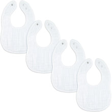 Load image into Gallery viewer, Muslin Bibs in White
