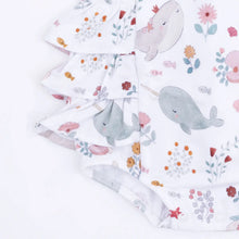 Load image into Gallery viewer, Garden Sea Creatures - Ruffle Sunsuit
