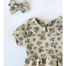 Load image into Gallery viewer, Violetta Floral Romper + Bow
