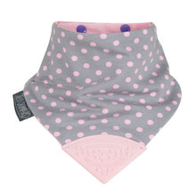 Load image into Gallery viewer, Cheeky Chompers polka dot pink Neckerchew
