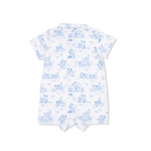 Load image into Gallery viewer, Puppy Toile Blue - Polo Shortie
