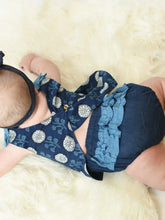 Load image into Gallery viewer, Limited Edition - Ruffled Indigo Top With Diaper Cover Set : Infant : Baby
