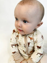 Load image into Gallery viewer, Longhorn Cows - Convertible Zip Pajamas

