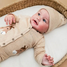 Load image into Gallery viewer, Horse Jacquard Sweater Knit Baby Cardigan (Organic Cotton)
