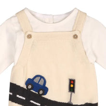 Load image into Gallery viewer, Car Applique Sweater Knit Baby Overall &amp; Bodysuit (Organic)
