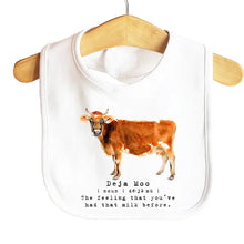 Load image into Gallery viewer, Deja Moo - Milk Baby Bib
