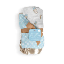 Load image into Gallery viewer, Reversible Baby Blanket Howdy Partner Blue
