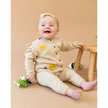 Load image into Gallery viewer, Chicken Little Embroidered Sweater Baby Cardigan (Organic)
