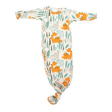 Load image into Gallery viewer, Three little tots- dinosaur knotted gown
