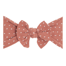 Load image into Gallery viewer, Baby Bling® Shabby Dot Knot (Putty/White Dot)
