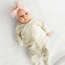Load image into Gallery viewer, Baby Bling® Tulle FAB® Soft Nylon Headband With Tulle Bow (Pleated Rose Quartz)
