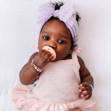 Load image into Gallery viewer, Baby Bling® Tulle FAB® Soft Nylon Headband With Tulle Bow (Pleated Light Orchid)
