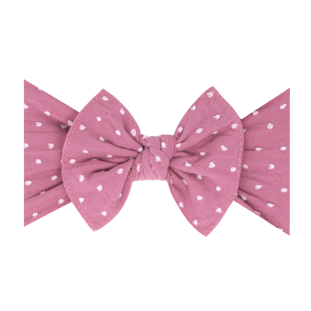 Baby Bling® Shabby Dot Knot (Mauve/White Dot)