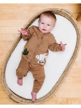 Load image into Gallery viewer, Cactus Llama Applique Baby Button Cardigan Sweater (Organic)
