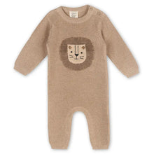 Load image into Gallery viewer, Lion Applique Chunky Sweater Knit Baby Jumpsuit (Organic)
