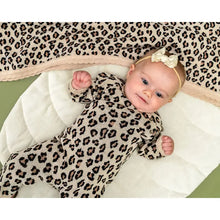 Load image into Gallery viewer, Leopard Jacquard Knit Baby Jumpsuit (Organic Cotton)
