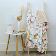 Load image into Gallery viewer, Honey &amp; lemonade baby and toddler minky blanket-Farm animal
