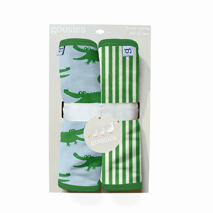 Blue Alligators - Burp Cloth Set