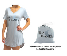 Load image into Gallery viewer, Hello Mello® Let Me Sleep V-Neck Sleep Shirt (Grey)
