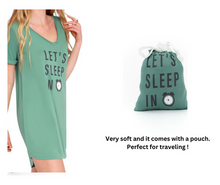 Load image into Gallery viewer, Hello Mello Let Me Sleep - Sleep Shirts (Sage)
