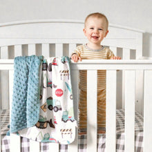 Load image into Gallery viewer, Honey &amp; Lemonade baby and toddler minky blanket
