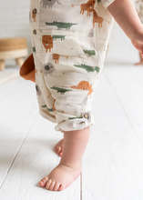 Load image into Gallery viewer, Savannah Collar &amp; Button Baby Playsuit Romper (Organic Muslin)
