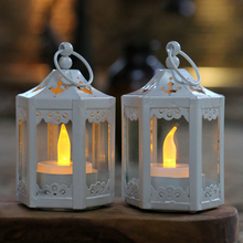 Load image into Gallery viewer, White Hexagon Mini Lantern (Set of 6)
