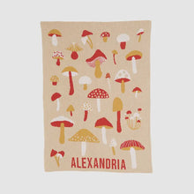 Load image into Gallery viewer, Baby Forager Personalized Blanket (Flax/White/Straw/Cinnamon)
