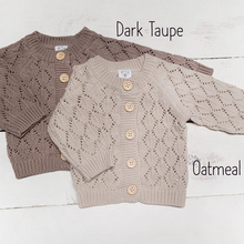 Load image into Gallery viewer, Diamond lace Knit Cardigan buttoned | Annie (Oatmeal)
