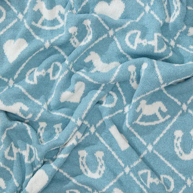 Baby Rinia Blanket (Light Blue/White)