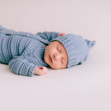 Jeans knot hat