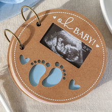 Load image into Gallery viewer, Baby Shower Prediction Advice Card Keepsake Book - Kraft Circle Shape
