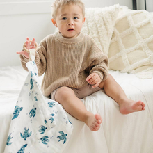 Load image into Gallery viewer, Sea Turtles Oh So Soft Muslin Teether Blanket
