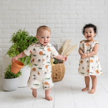 Load image into Gallery viewer, Savannah Collar &amp; Button Baby Playsuit Romper (Organic Muslin)
