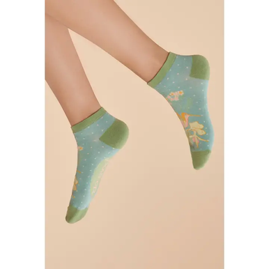 Hummingbird Trainer Socks - Aqua