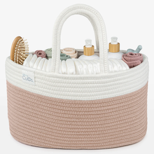 Load image into Gallery viewer, Rope Diaper Caddy by Comfy Cubs - Blush
