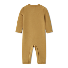 Load image into Gallery viewer, Milkbarn brushed zipper pajama peanut  (6-9 Months)
