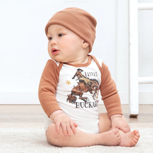 Load image into Gallery viewer, Wild West/Tan Little Buckaroo Set Of Bodysuits
