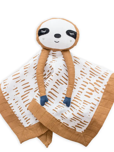 Cotton Muslin Lovie - Sloth