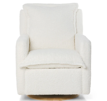 Load image into Gallery viewer, FLYNN – GLIDING SWIVEL NURSERY RECLINER - SHEEPSKIN CLOUD
