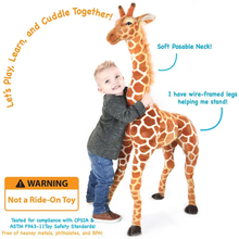 Load image into Gallery viewer, Jani The Savannah Giraffe | 52 Inch Stuffed Animal Plush
